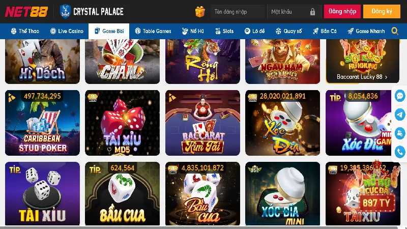 Net88 có giao diện với phông chữ dễ đọc hơn 188bet.